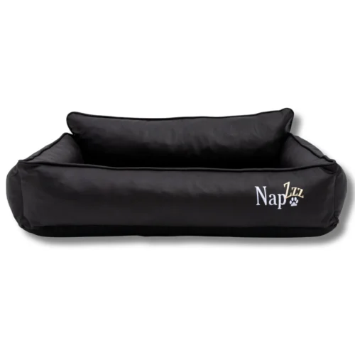 Hondenmand Napzzz Divan Nicole Zwart met hoge rug