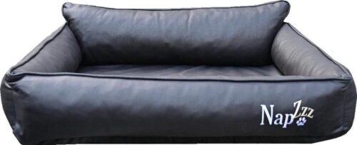 Hondenmand Napzzz Divan Nicole Zwart met hoge rug 100cm