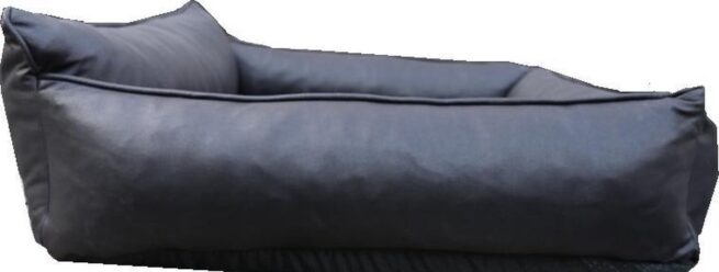 Hondenmand Napzzz Divan Nicole Zwart met hoge rug - Afbeelding 2