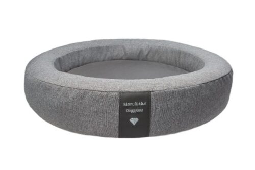 Orthopedische hondenmand DoggyBed© Soft Style Rond Grijs 120cm