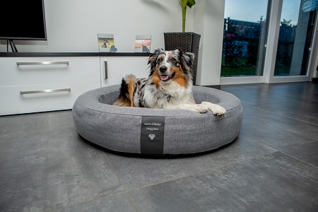 Orthopedische hondenmand DoggyBed© Soft Style Rond Grijs