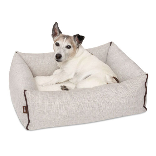 Hondenmand KONA CAVE® Bolster Bed Herringbone Crème