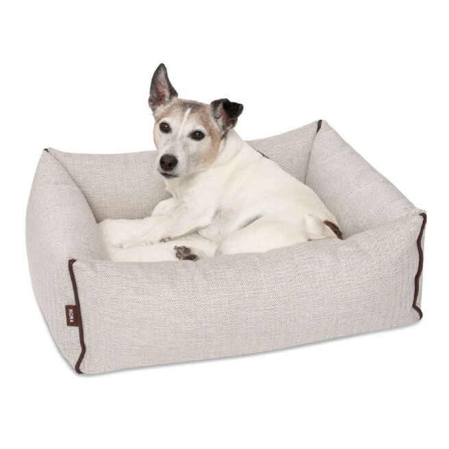 Kona Cave® Hondenmand Snuggle Cave Herringbone Crème - Afbeelding 8