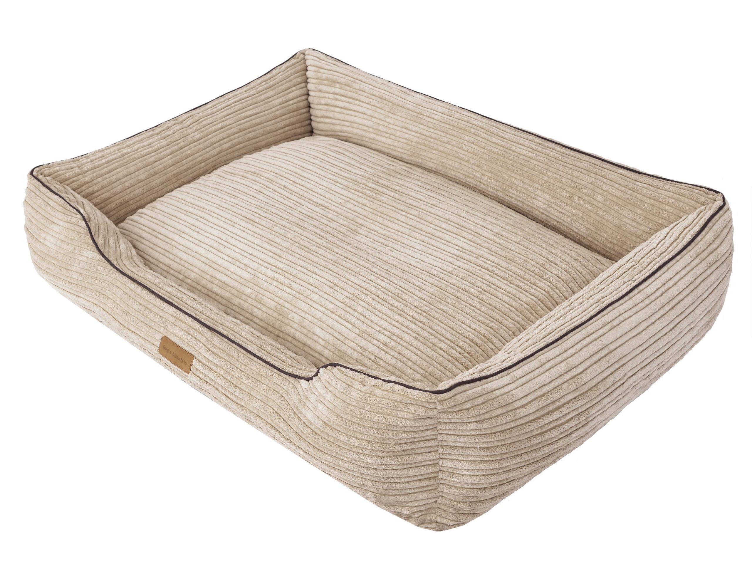 Hondenmand Rib Beige 90cm 123Hondenmand.nl