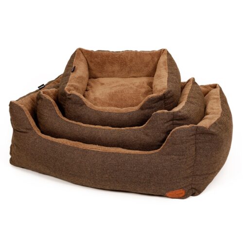 Hondenmand Herringbone Bruin