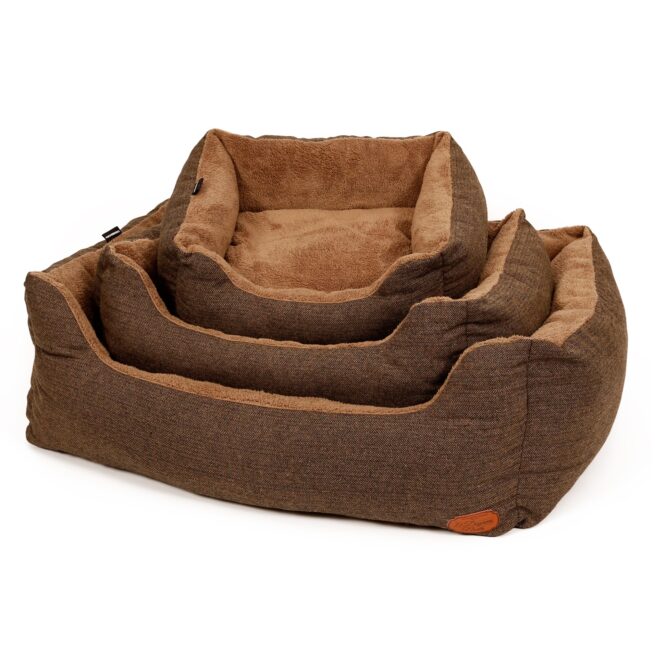 Hondenmand Herringbone Bruin
