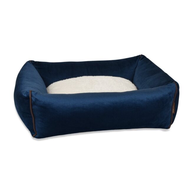 Hondenmand Kona Cave® Bolster Bed Velvet Blauw 85cm