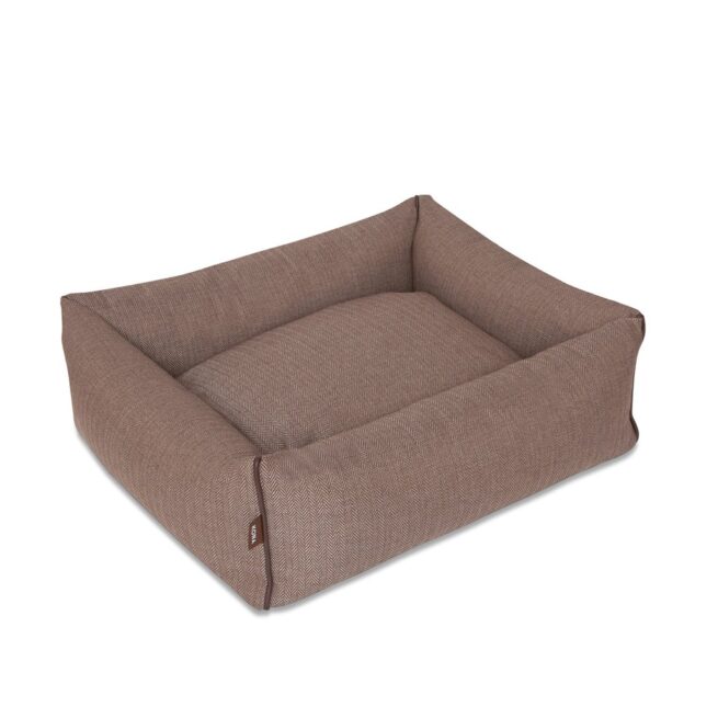 Kona Cave® Hondenmand Snuggle Cave Herringbone Bruin - Afbeelding 5