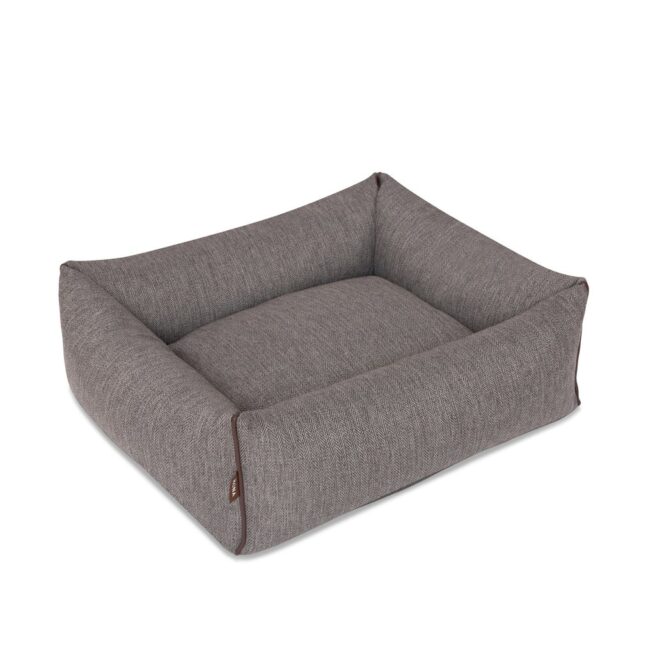 Hondenmand Kona Cave® Bolster Bed Herringbone Grijs 85cm