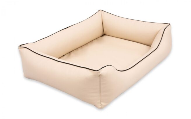 Dog's Lifestyle Orthopedische hondenmand Eco-Leer Crème-Zwart - Afbeelding 2