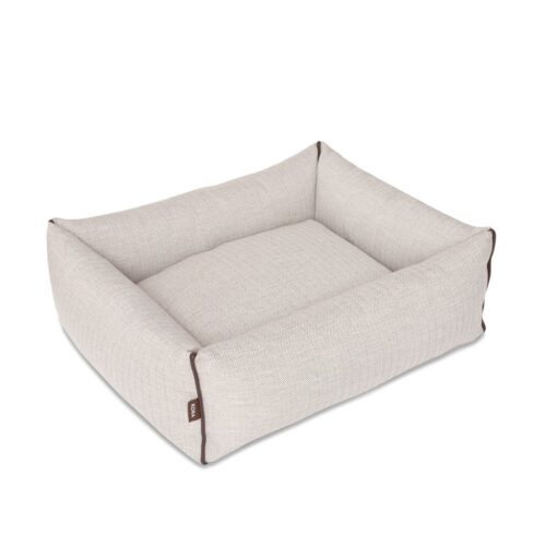 Hondenmand KONA CAVE® Bolster Bed Herringbone Crème 85cm