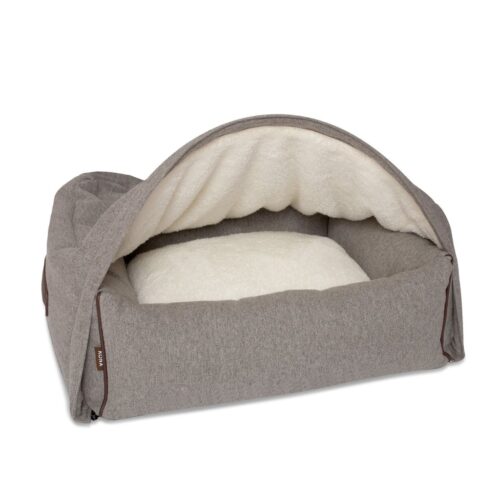 Kona Cave® Hondenmand Snuggle Cave Flannel Grijs