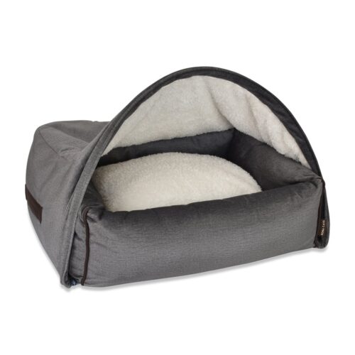 Kona Cave® Hondenmand Snuggle Cave Velvet Grijs