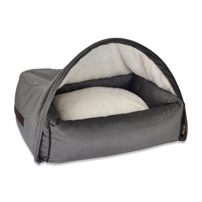 Kona Cave® Hondenmand Snuggle Cave Velvet Grijs 85cm