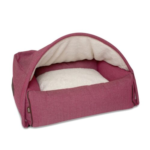 Kona Cave Hondenmand Snuggle Cave Herringbone Roze 65cm