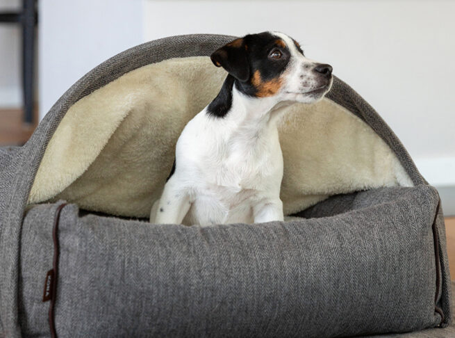 Kona Cave® Kona Cave® Hondenmand Snuggle Cave Herringbone Grijs