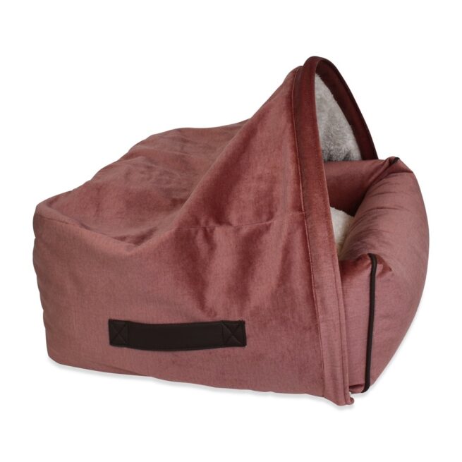 Kona Cave® Kona Cave® Hondenmand Snuggle Cave Velvet Zalmroze