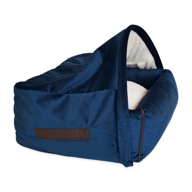 Kona Cave® Hondenmand Snuggle Cave Velvet Blauw - Afbeelding 2