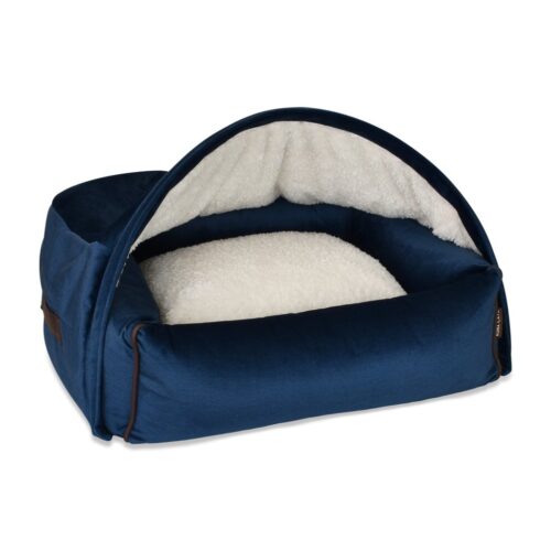 Kona Cave® Hondenmand Snuggle Cave Velvet Blauw