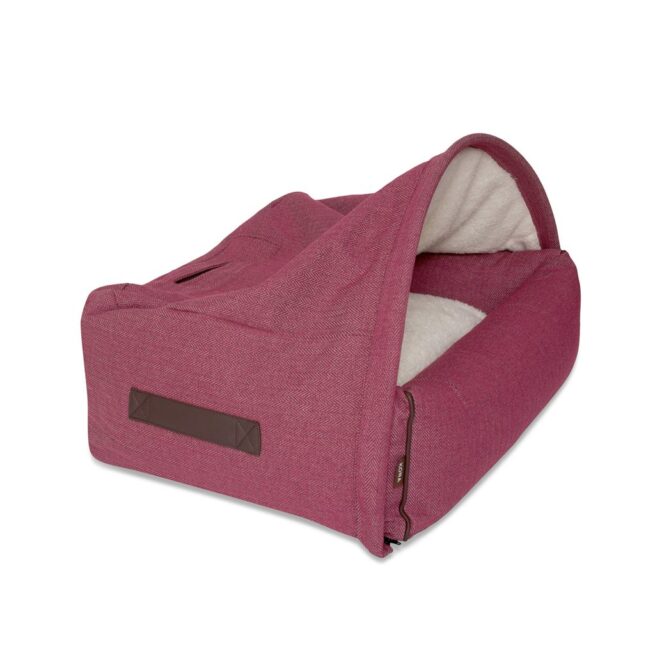 Kona Cave Hondenmand Snuggle Cave Herringbone Roze 65cm - Afbeelding 2
