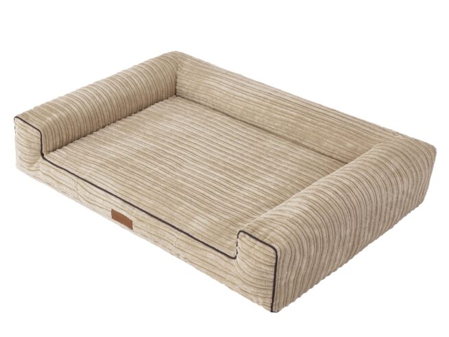 Orthopedische hondenmand Lounge Bed Rib Beige 100cm - Afbeelding 2