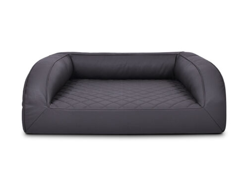 Orthopedische Hondenmand Kunstleer Lounge Deluxe Antraciet 110cm