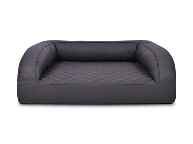 Hondenmand Kunstleer Lounge Bed Deluxe Antraciet - Afbeelding 3