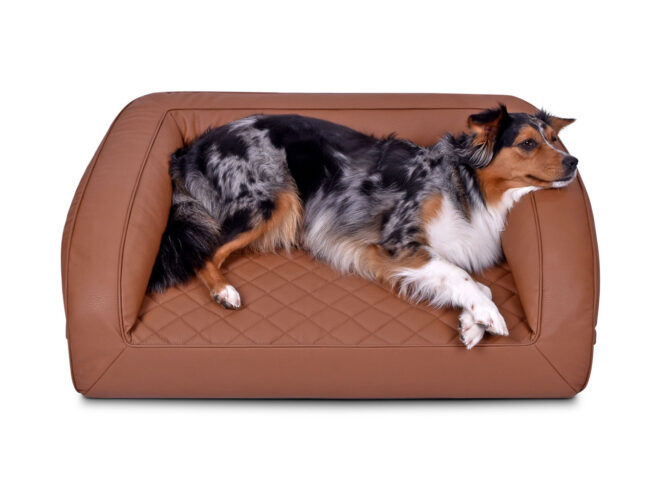 Hondenmand Kunstleer Lounge Deluxe Cognac - Afbeelding 2