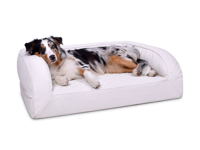 Hondenmand Kunstleer Lounge Deluxe Wit - Afbeelding 2