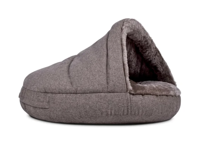 Hondenmand Snuggle Cave Comfort Deluxe Grijs-Beige - Afbeelding 2