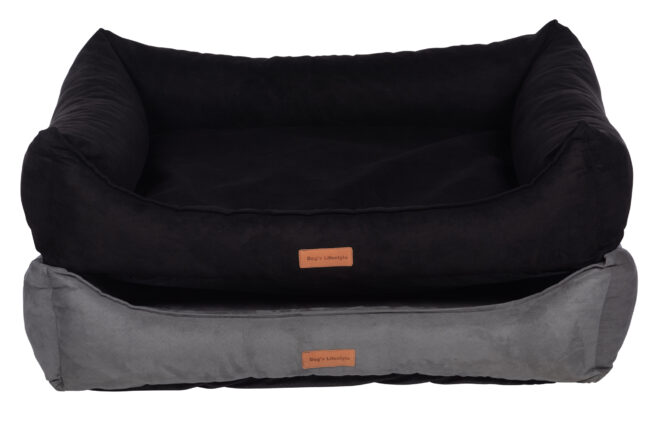 Dog's Lifestyle hondenmand Alcantara Grijs 90cm - Afbeelding 4