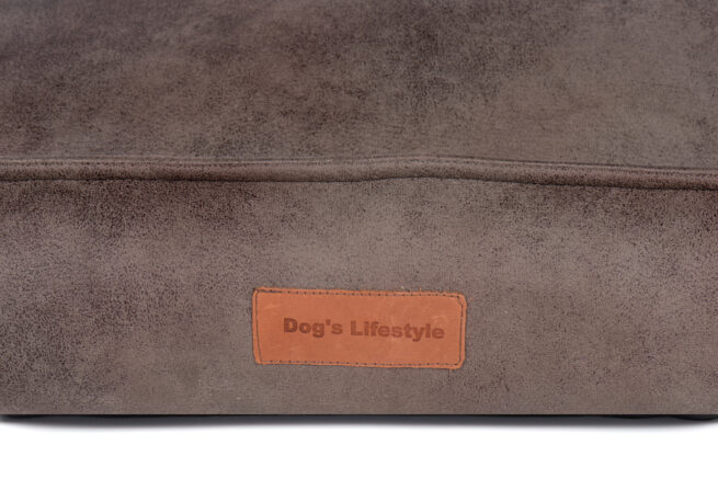 Dog's Lifestyle Hondenmand Lederlook Deluxe Taupe - Afbeelding 4