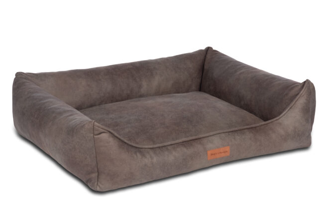 Dog's Lifestyle Hondenmand Lederlook Deluxe Taupe - Afbeelding 3