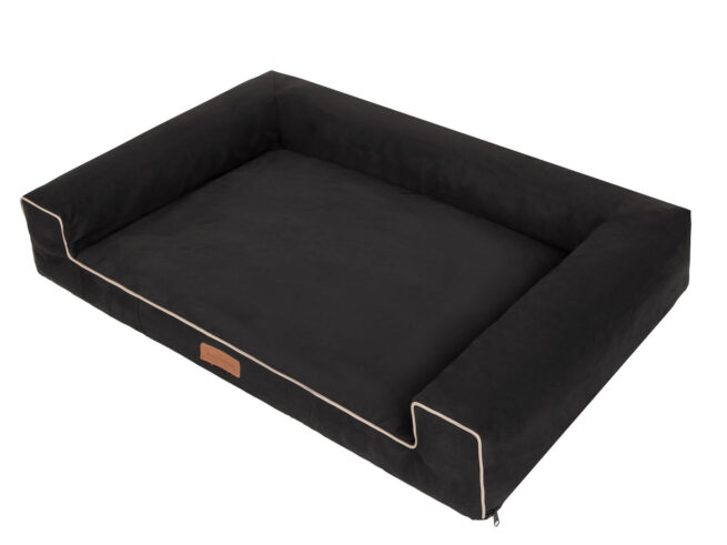 Hondenmand Lounge Bed Suedine Zwart - Afbeelding 2