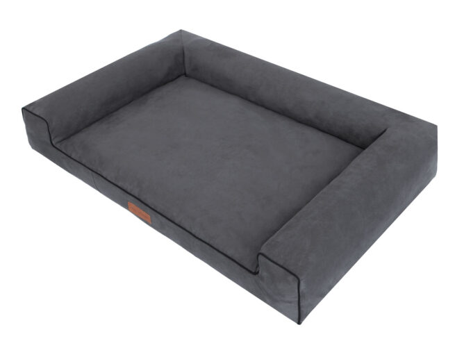 Hondenmand Lounge Bed Suedine Grijs - Afbeelding 3