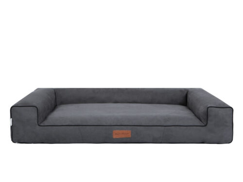 Hondenmand Lounge Bed Suedine Grijs