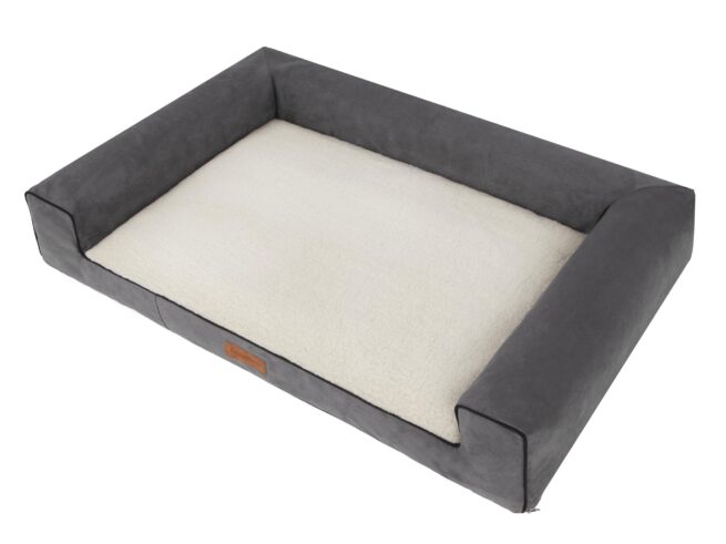 Hondenmand Lounge Bed Suedine Deluxe Grijs - Afbeelding 2