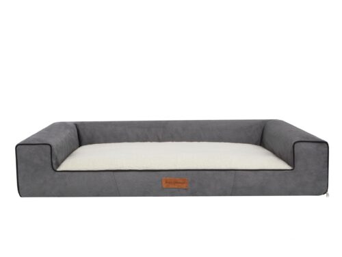 Hondenmand Lounge Bed Suedine Deluxe Grijs