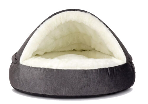 Hondenmand Snuggle Cave Deluxe Velvet Antraciet