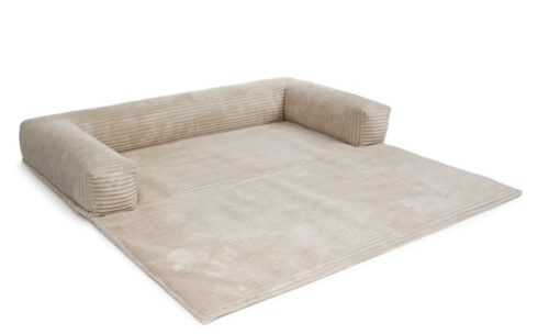 Bankbeschermer Deluxe Ribbed Corduroy Beige