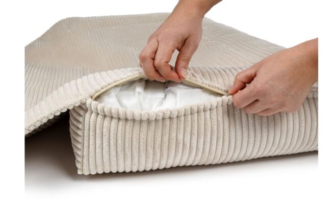 Bankbeschermer Deluxe Ribbed Corduroy Lichtgrijs - Afbeelding 3