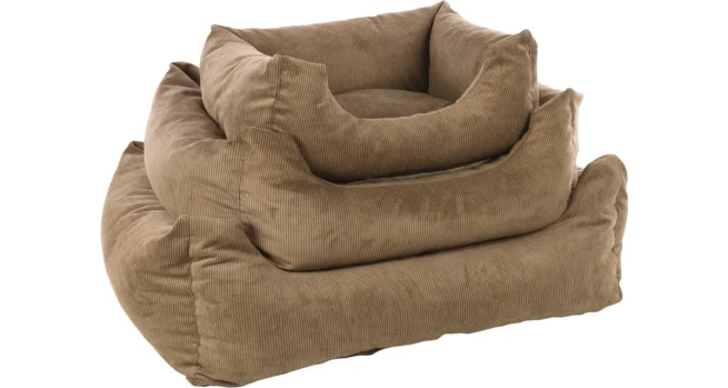 Hondenmand Celeste Ribstof Beige
