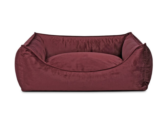 Hondenmand Glamour Velvet Bordeaux