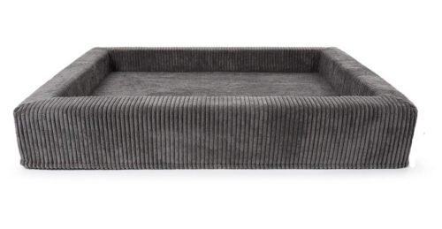 Hondenmand Ribbed Corduroy Rechthoek Antraciet