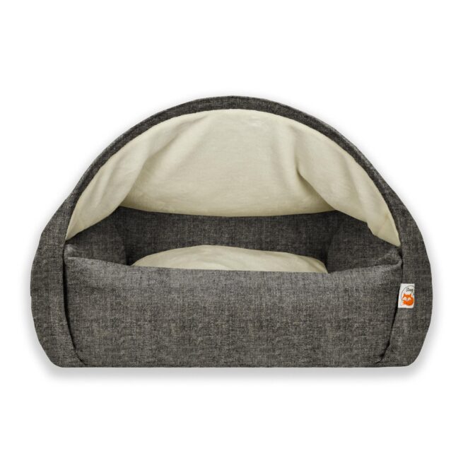 Snuggle Cave Sleepy Fox® Soft Touch Grey Chenille - Afbeelding 2