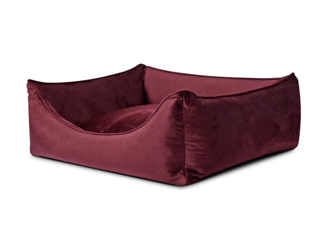 Hondenmand Glamour Velvet Bordeaux - Afbeelding 2