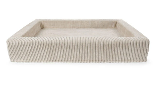 Hondenmand Ribbed Corduroy Rechthoek Beige - Afbeelding 2