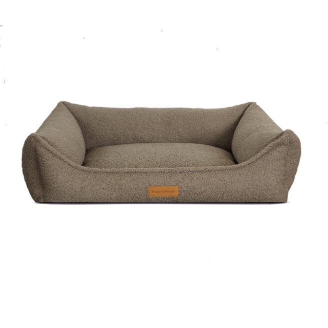 Hondenmand Bouclé Taupe - Afbeelding 3