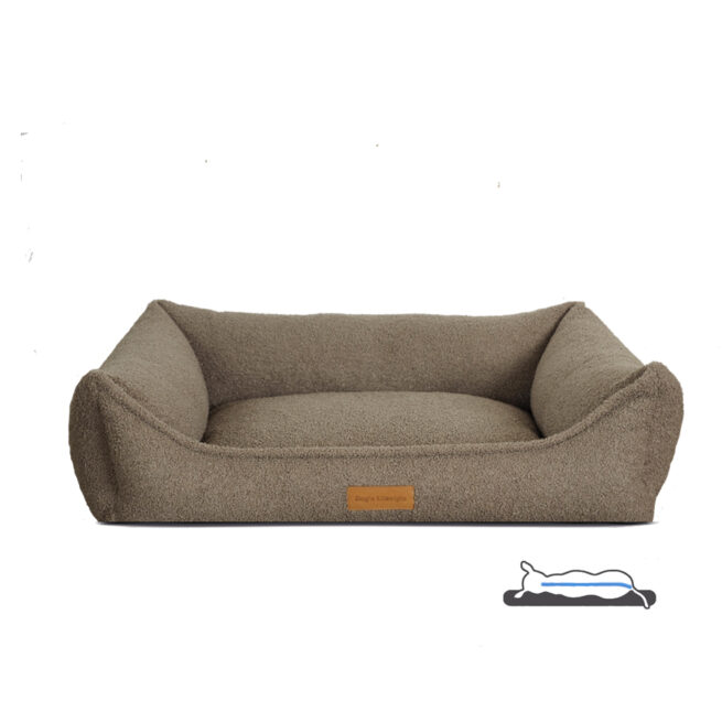 Hondenmand Bouclé Taupe - Afbeelding 4