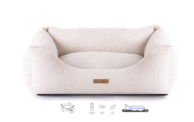 Dog's Lifestyle Hondenmand Boucle Ivoor  Ivory